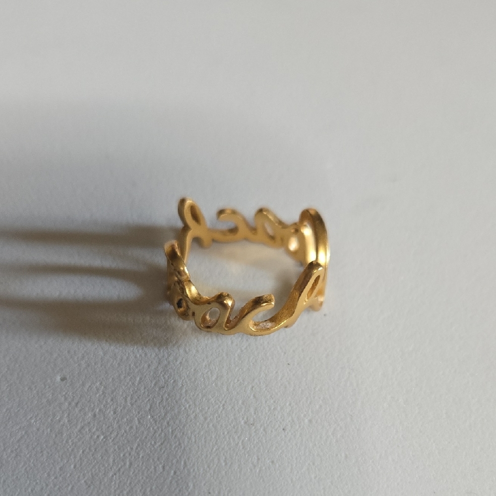 Coach Gold-Tone Script Ring